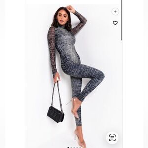 AKIRA GREY JUMPSUIT, S